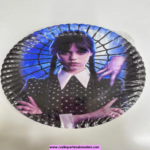 Wednesday Temalı Karton Tabak